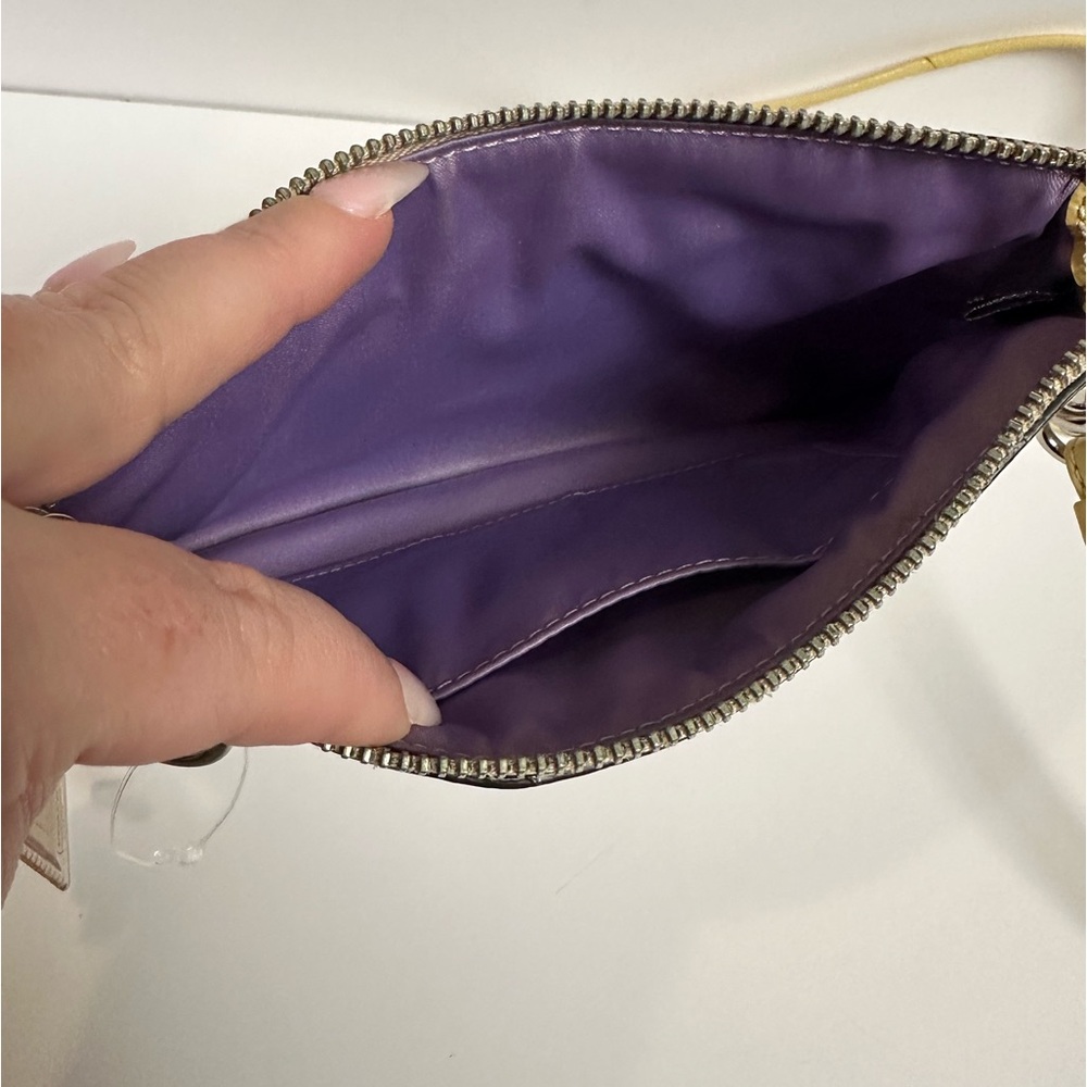 Coach Poppy Y2K Yellow Leather and Khaki Jacquard Signature Mini Crossbody - EUC - Picture 17 of 17